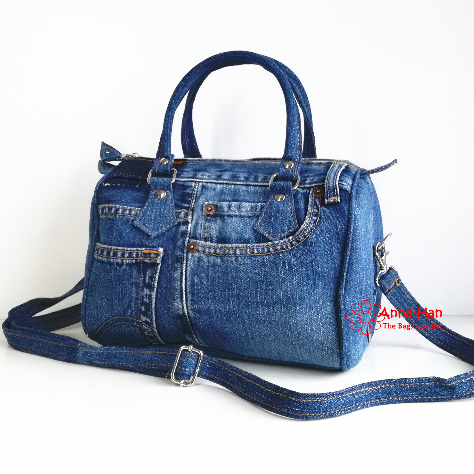 JB05 - Ellipse Jean Handmade Bag | The Bags Garden