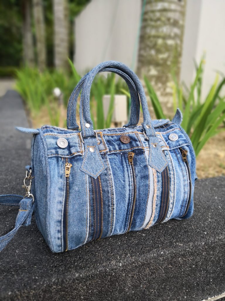 JB35 - Hancrafted Jean Handmade Bag Crossbody Bag - The Bags Garden